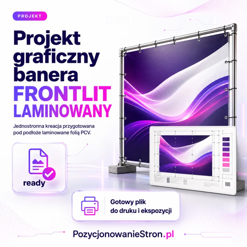 Projekt graficzny banera – baner FRONTLIT LAMINOWANY