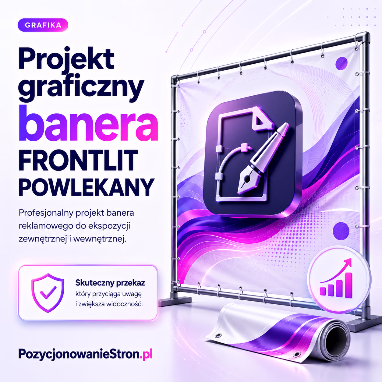 Projekt graficzny banera – baner FRONTLIT POWLEKANY