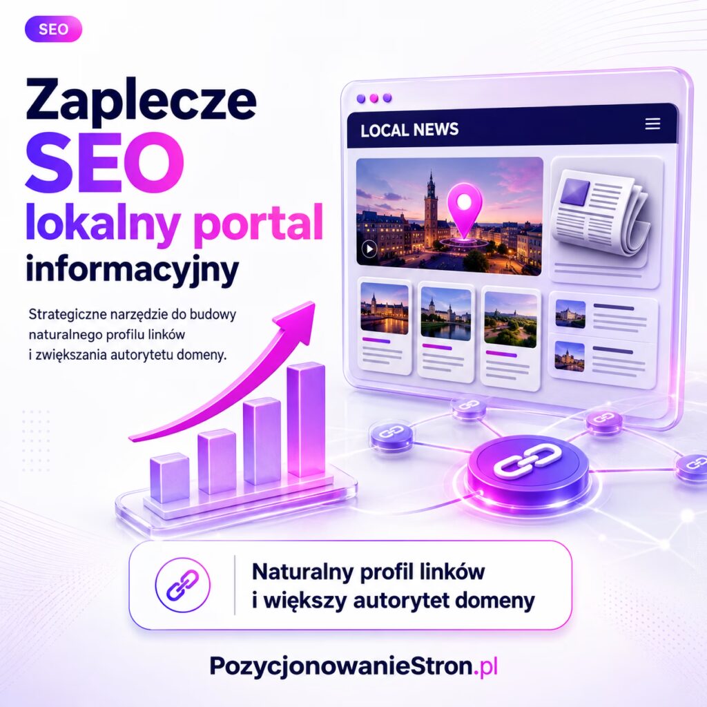 Zaplecze SEO lokalny portal informacyjny
