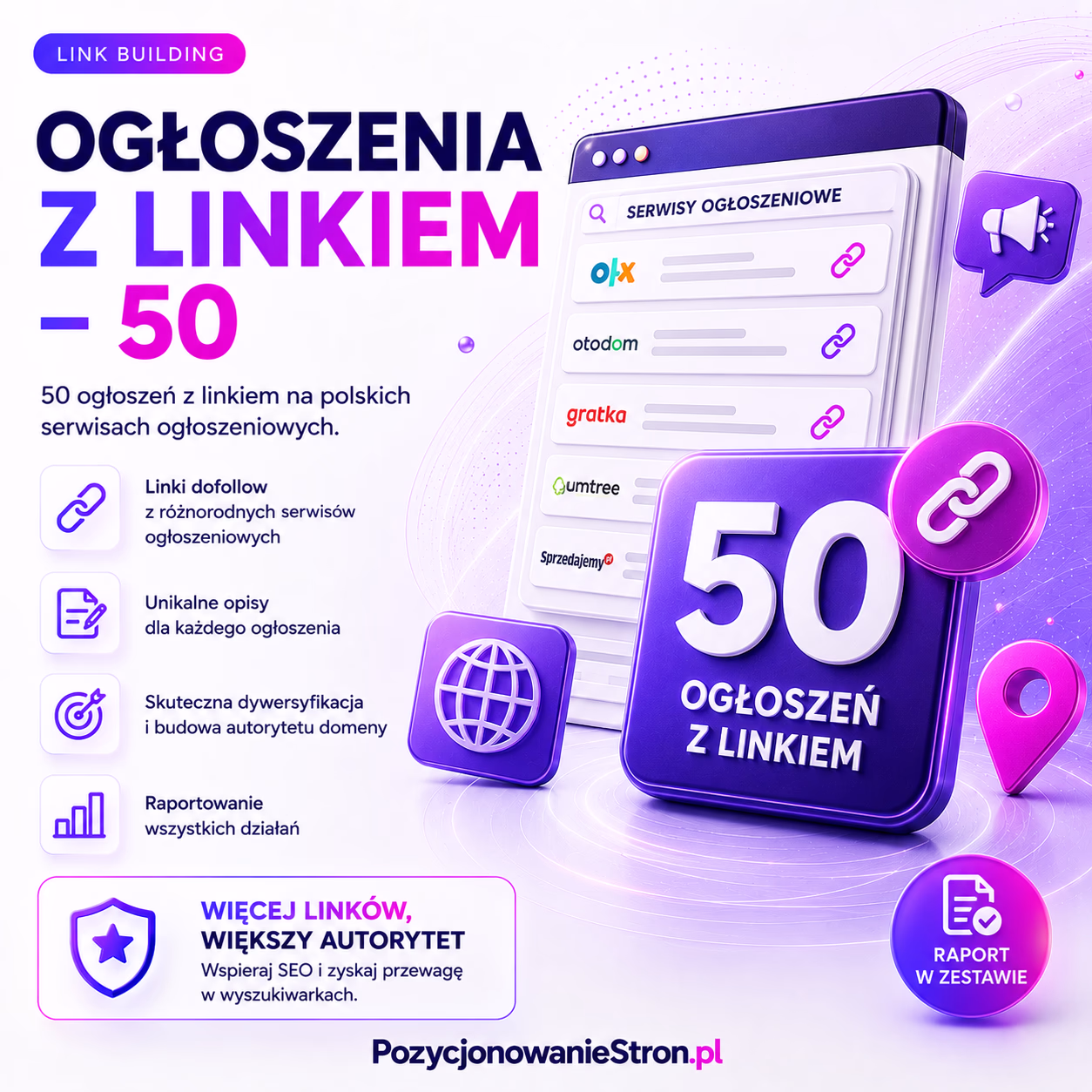 Ogłoszenia z linkiem – 50