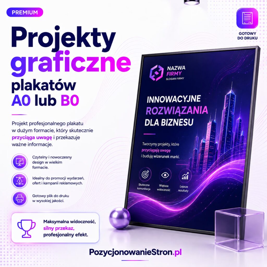 Projekty graficzne plakatów – Plakat A0 lub B0