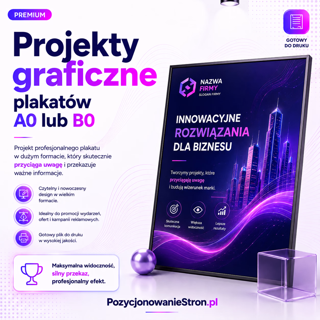 Projekty graficzne plakatów – Plakat A0 lub B0