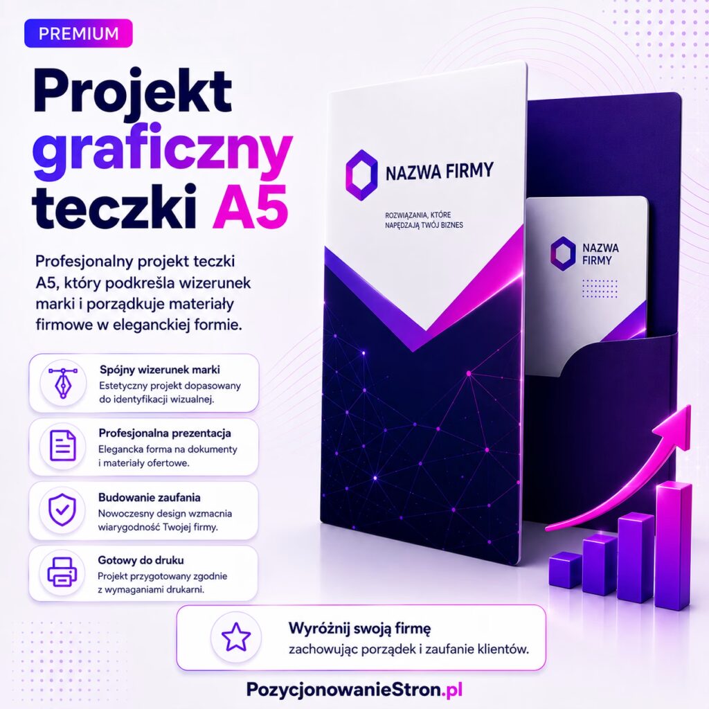 Projekty teczek – Projekt graficzny teczki A5