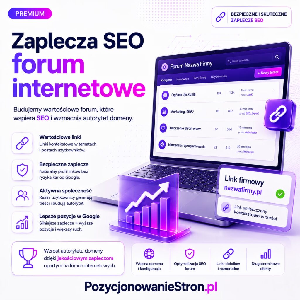 Zaplecza SEO forum internetowe