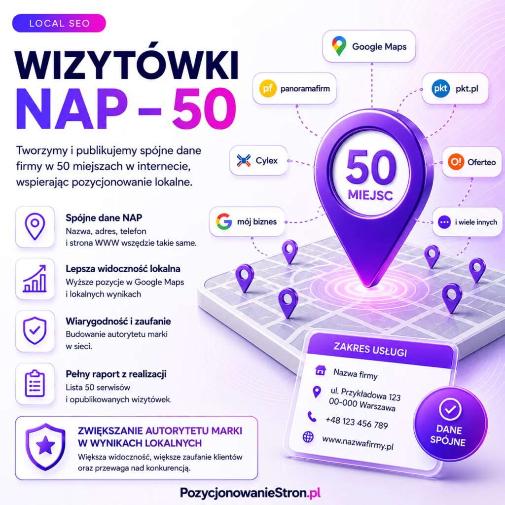 Wizytówki NAP – 50