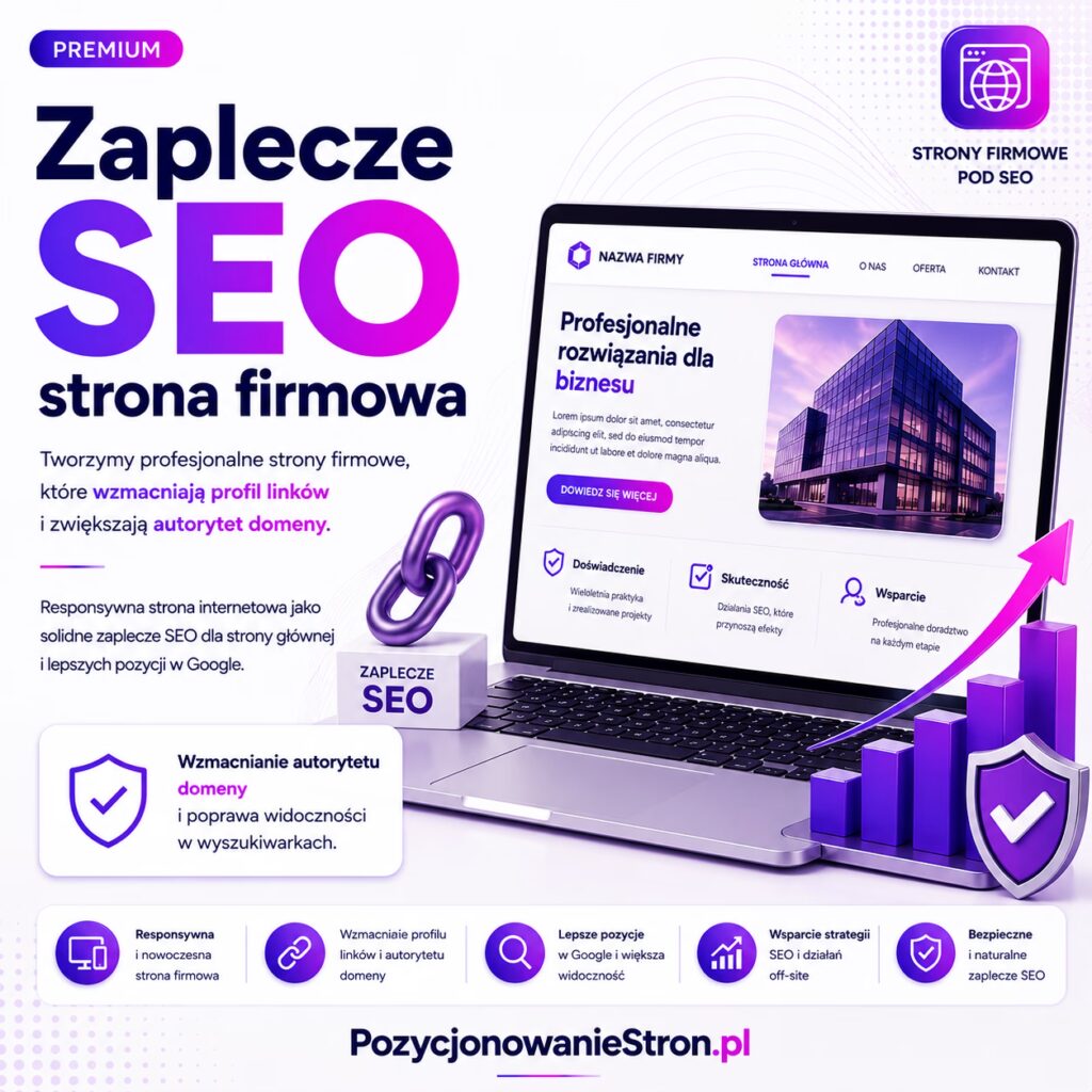 Zaplecze SEO strona firmowa