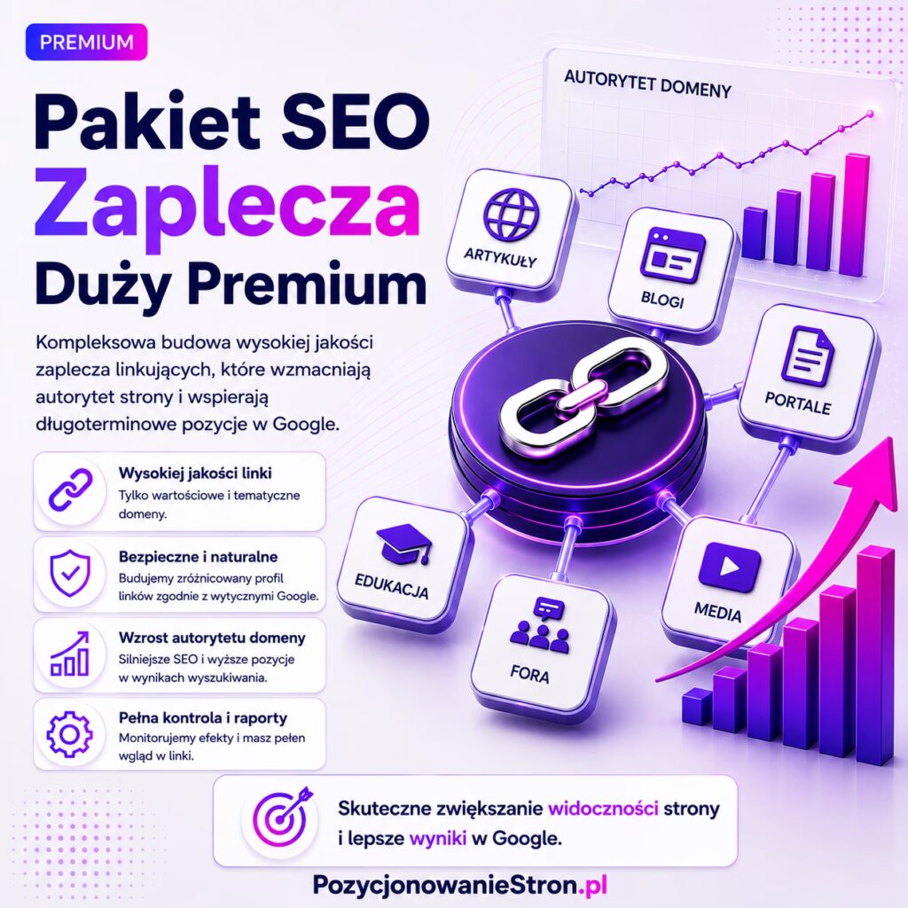 Pakiet SEO Zaplecza Duży Premium