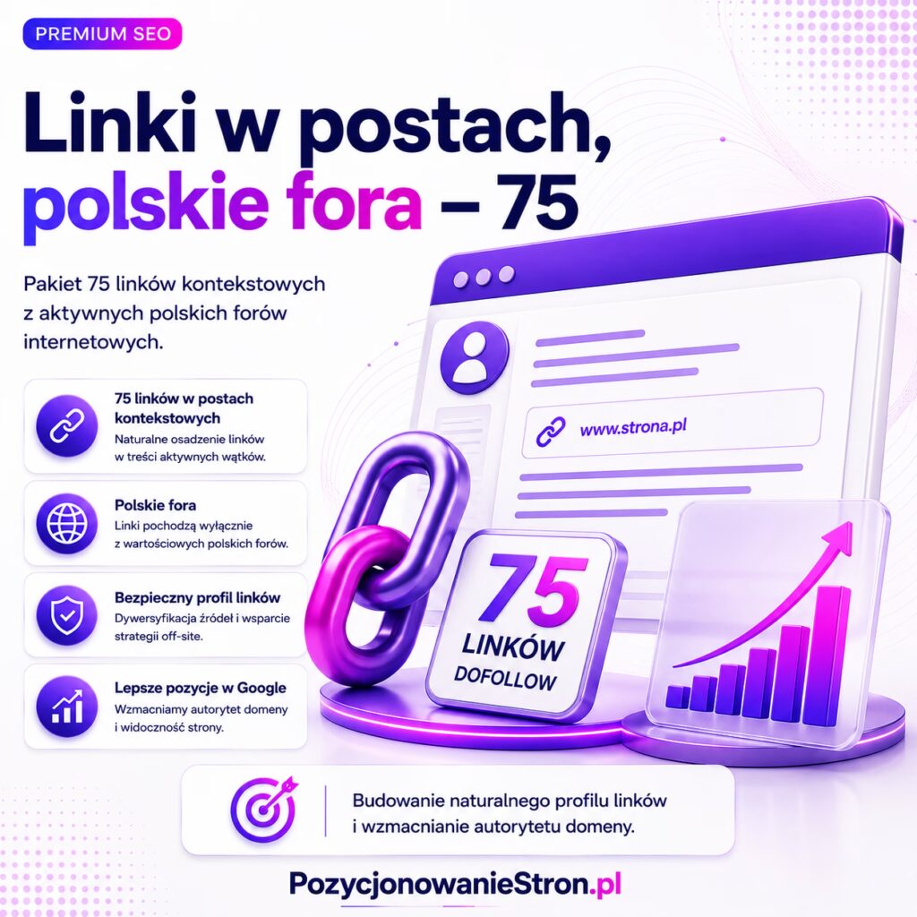 Linki w postach, polskie fora – 75
