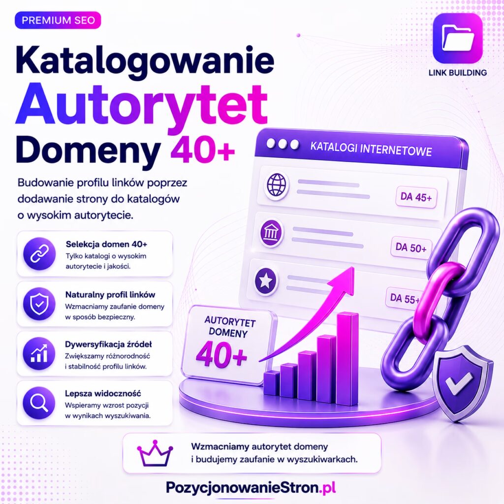 Katalogowanie Autorytet Domeny 40+