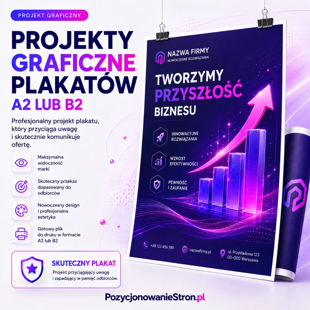 Projekty graficzne plakatów – Plakat A2 lub B2