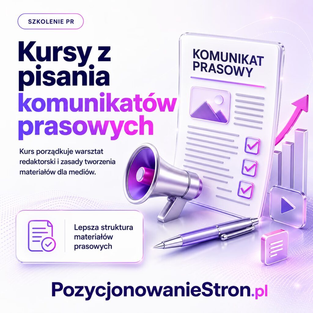Kursy z pisania komunikatów prasowych