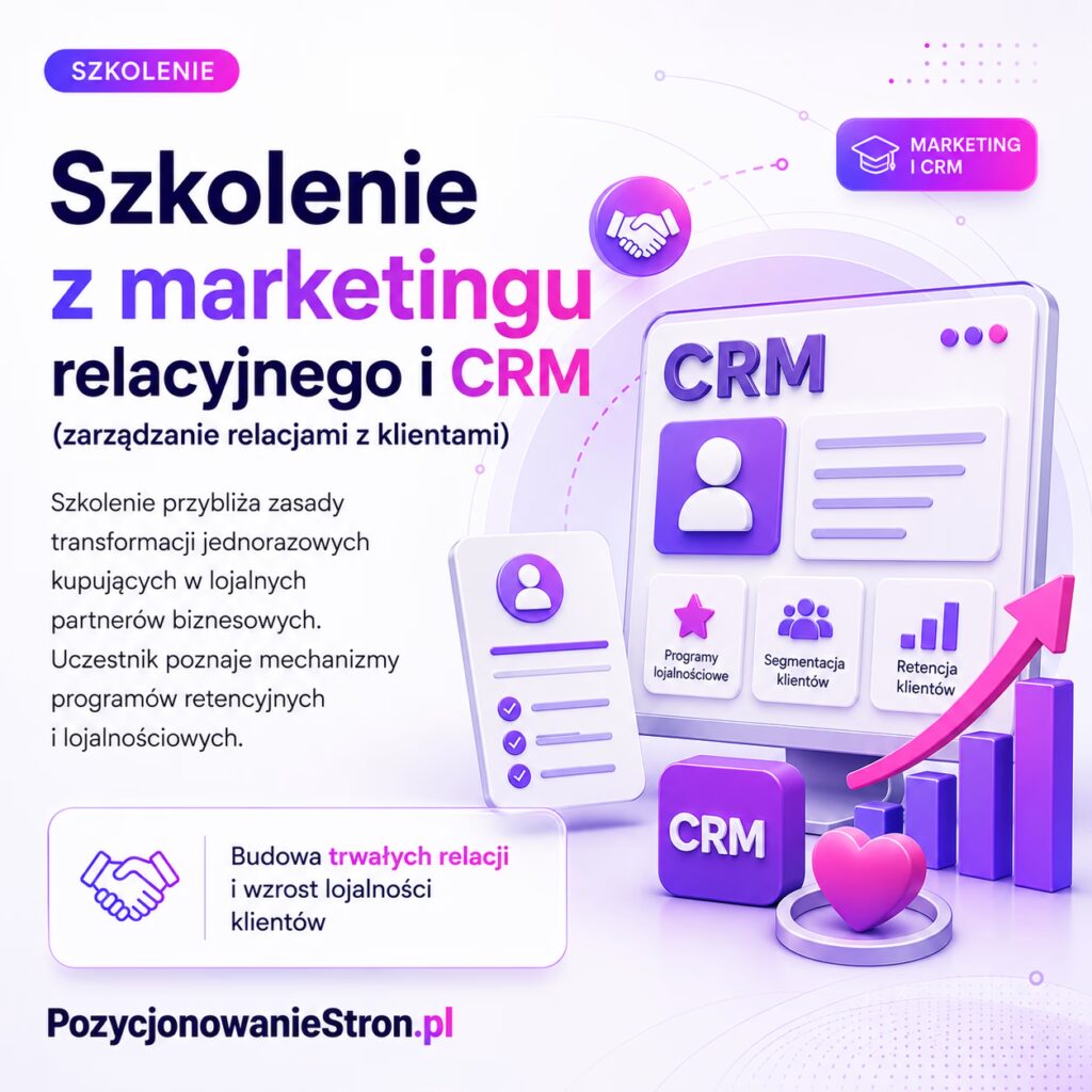 Szkolenie z marketingu relacyjnego i CRM (zarządzanie relacjami z klientami)