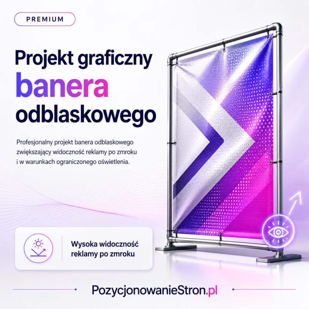 Projekt graficzny banera reklamowego – baner odblaskowy