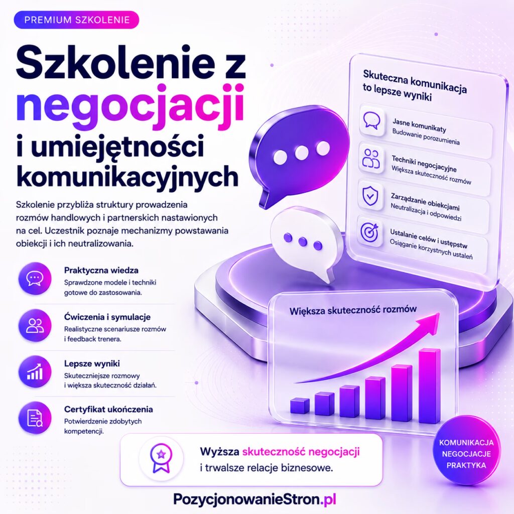 Szkolenie z negocjacji i umiejętności komunikacyjnych