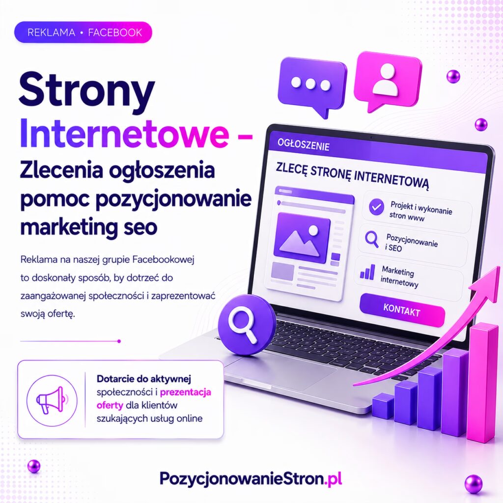 Strony Internetowe - Zlecenia ogłoszenia pomoc pozycjonowanie marketing seo