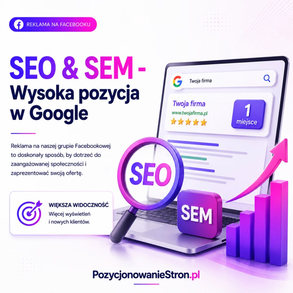 SEO & SEM - Wysoka pozycja w Google