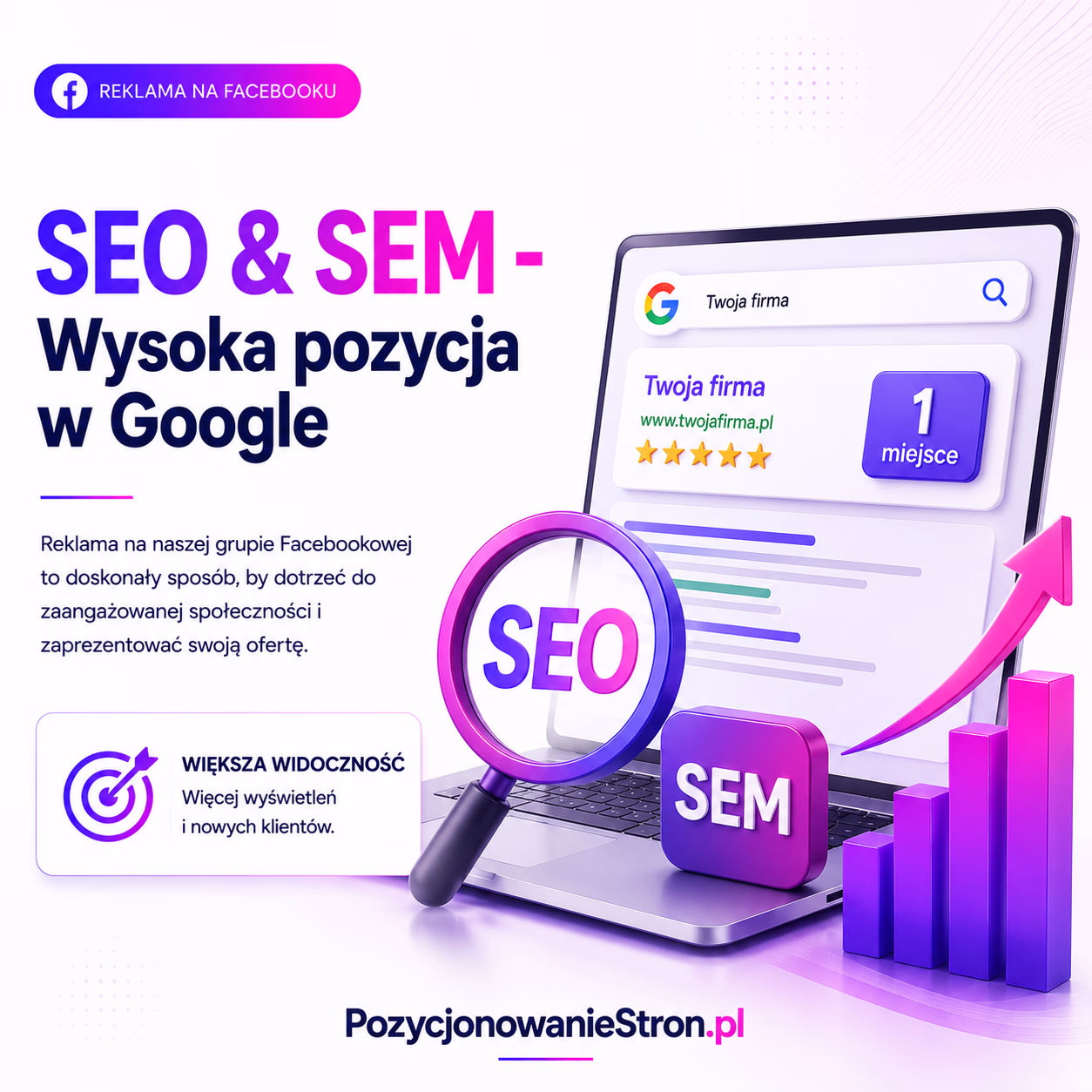 SEO & SEM - Wysoka pozycja w Google