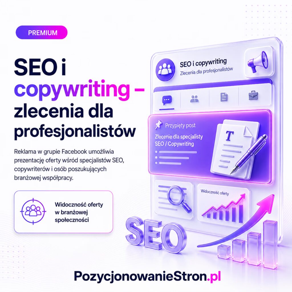 SEO i copywriting - zlecenia dla profesjonalistów