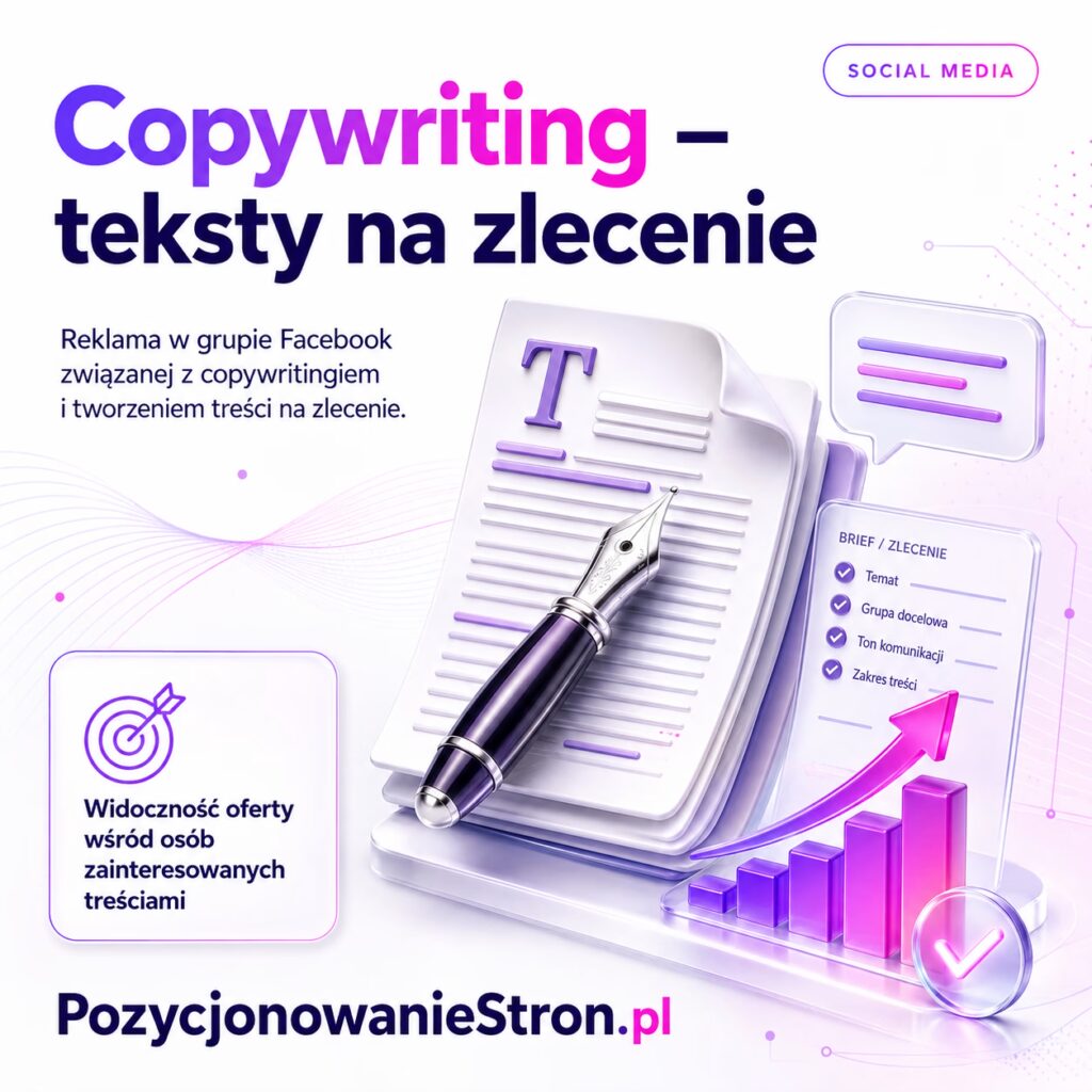 Copywriting - teksty na zlecenie