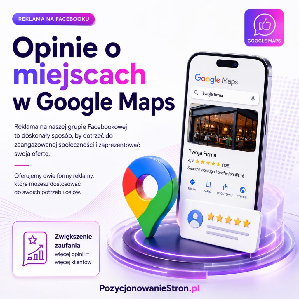 Opinie o miejscach w Google Maps