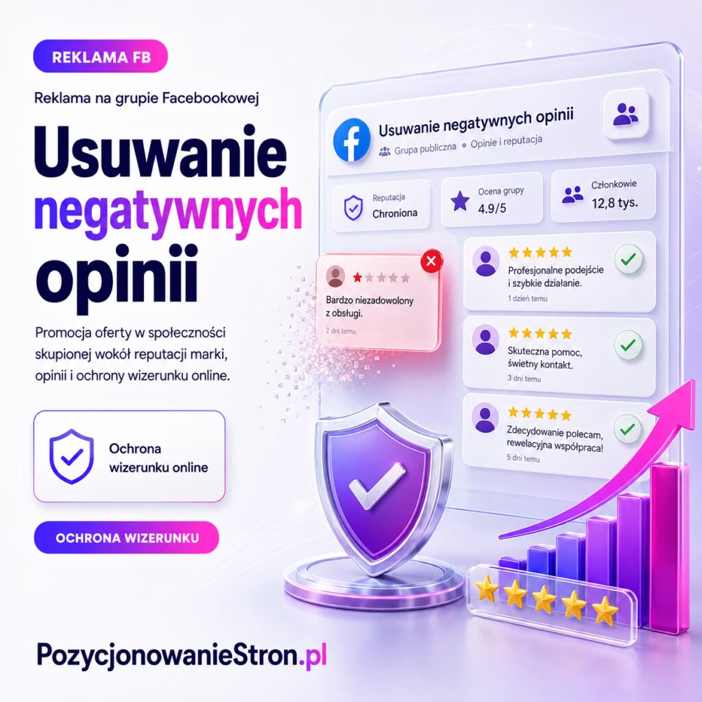 Usuwanie negatywnych opinii