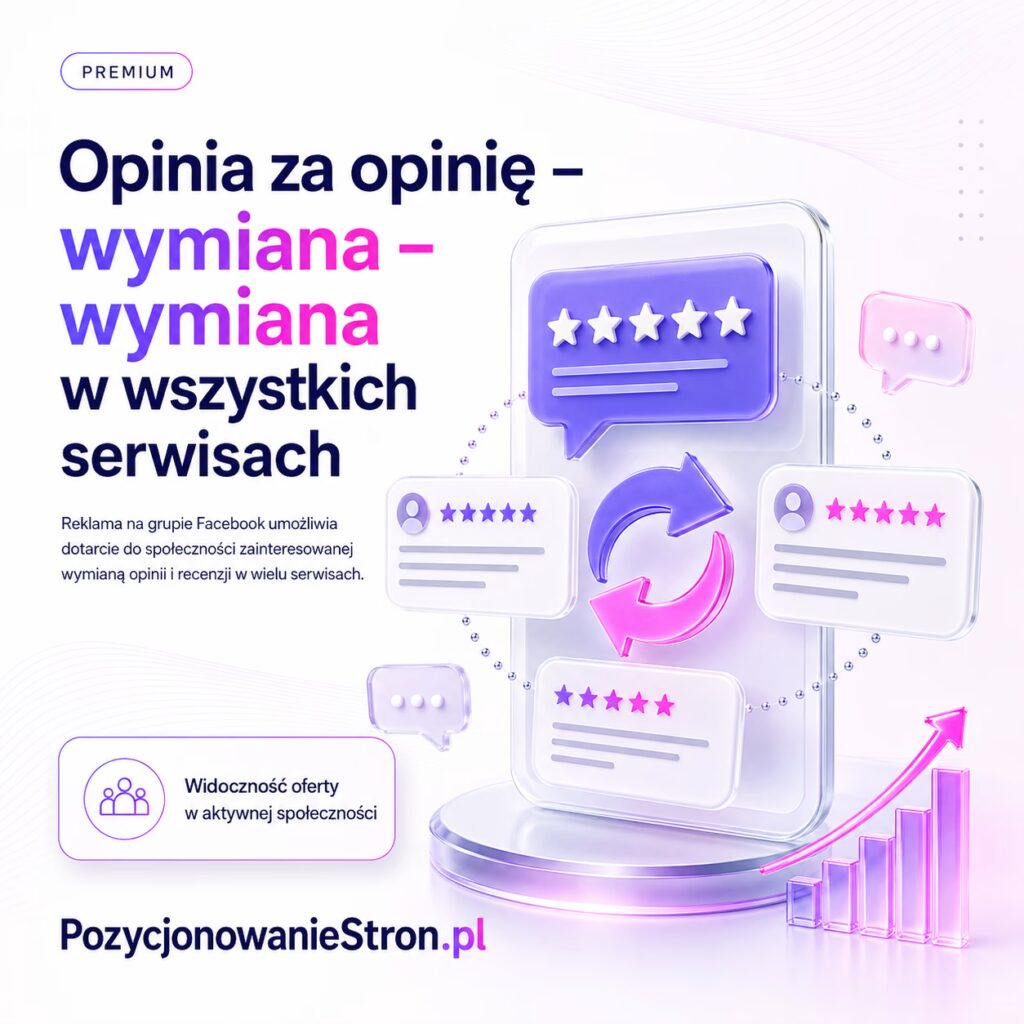 Opinia za opinię - wymiana - wymiana w wszystkich serwisach