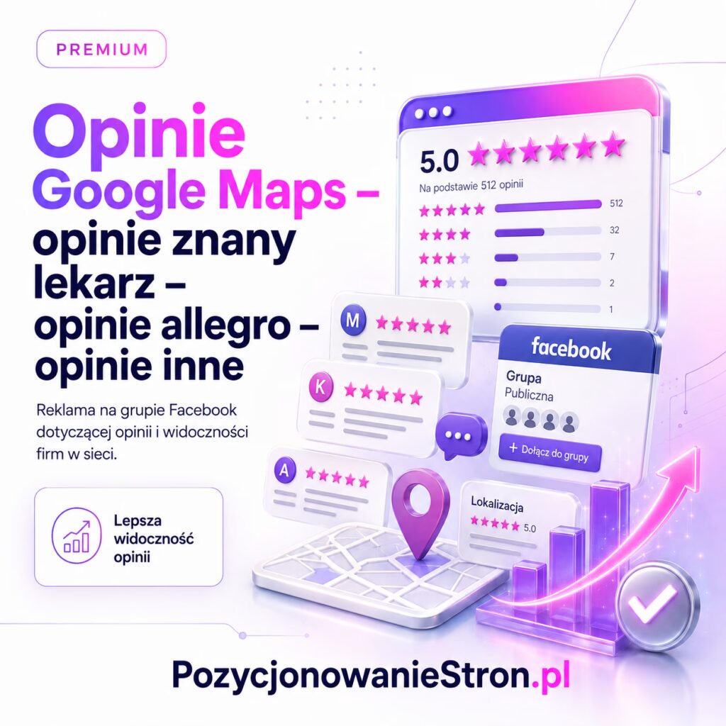 Opinie Google Maps - opinie znany lekarz - opinie allegro - opinie inne
