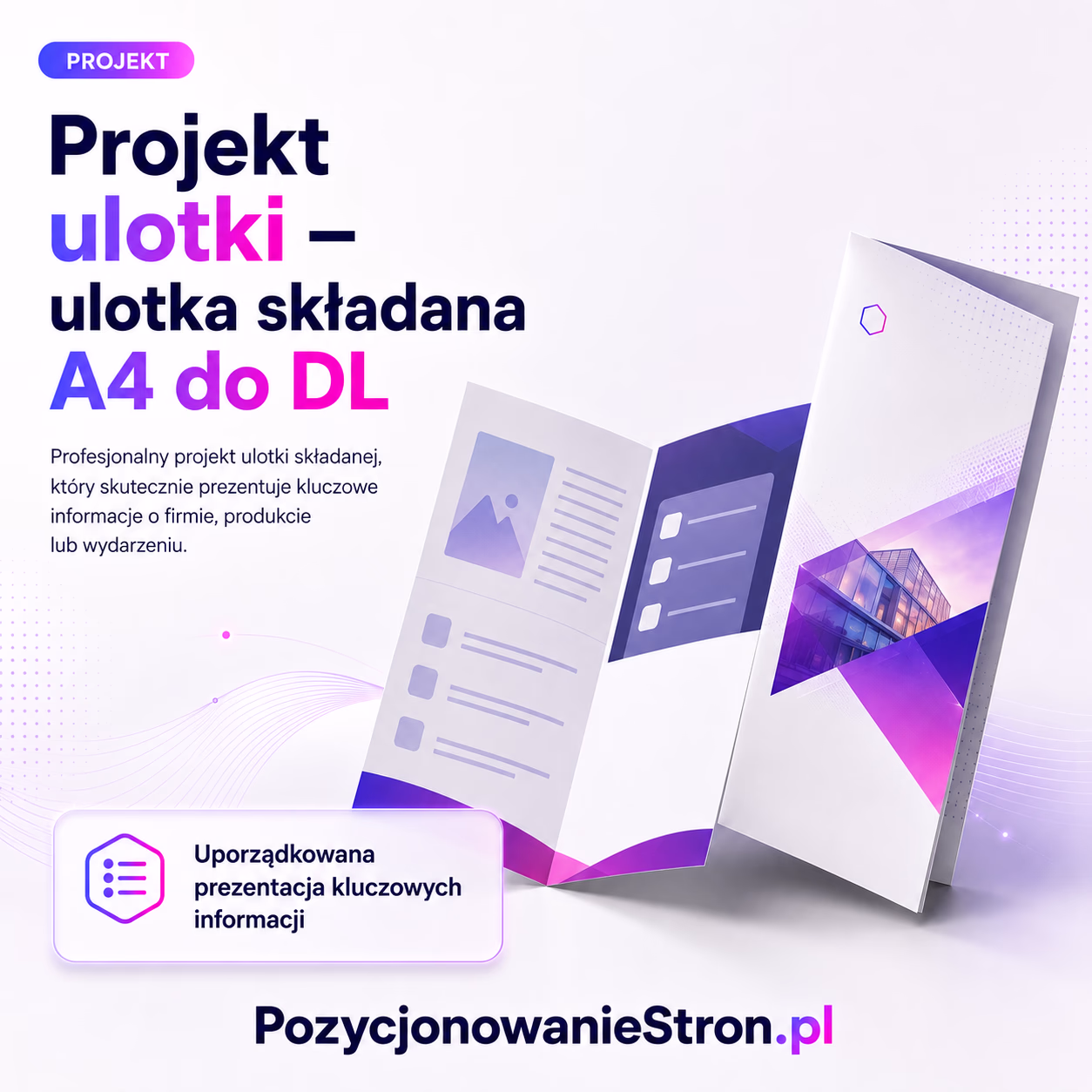 Projekt ulotki – ulotka składana A4 do DL
