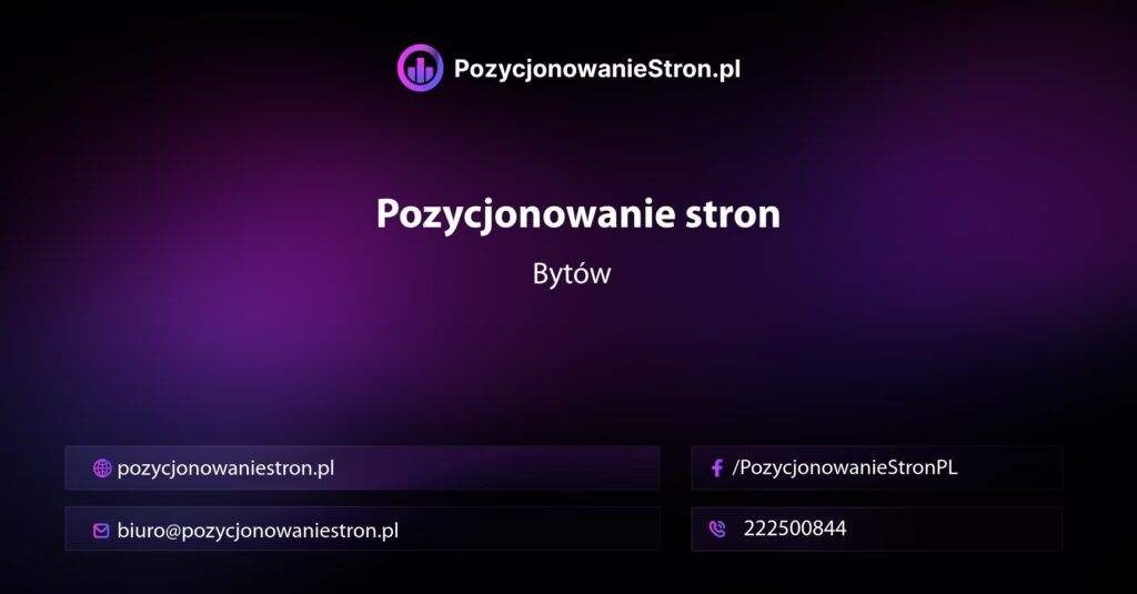 Pozycjonowanie stron Bytów