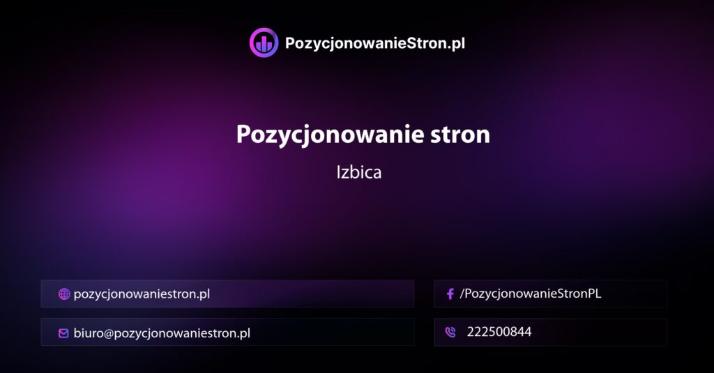 Pozycjonowanie stron Izbica