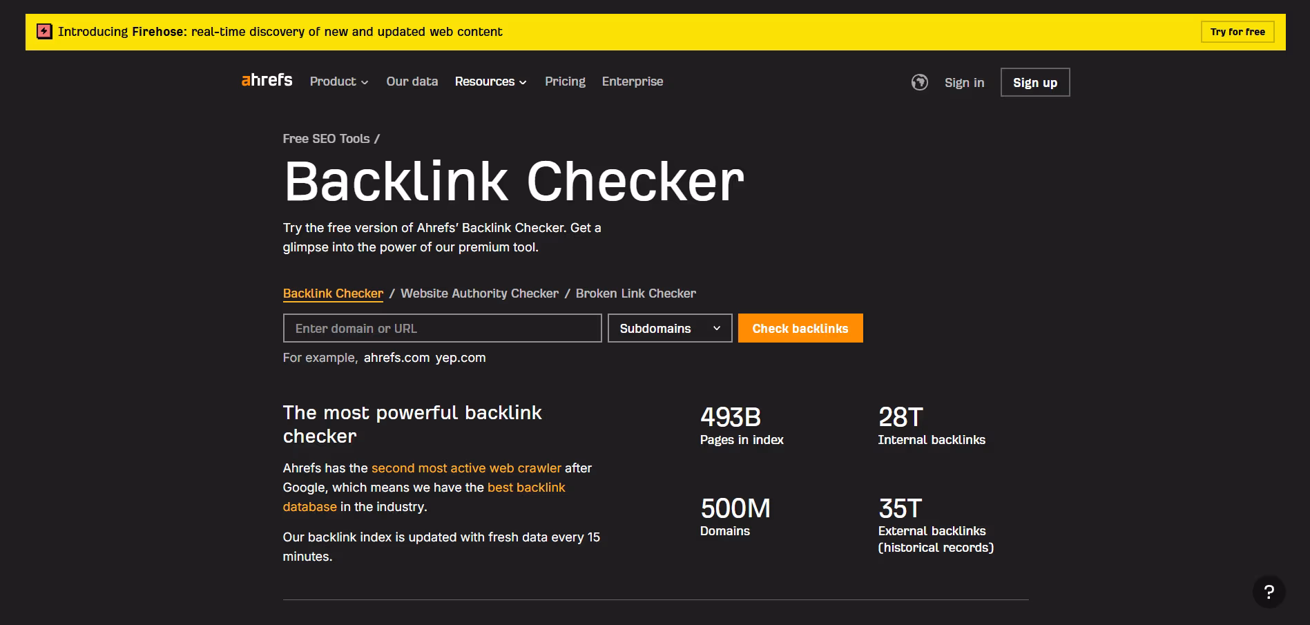 ahrefs - Pozycjonowanie stron Nowe Bielice