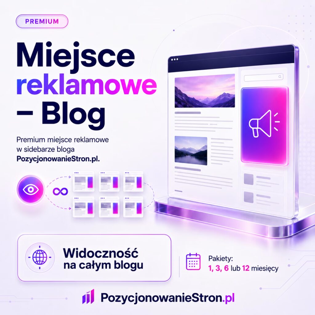 Miejsce reklamowe - Blog