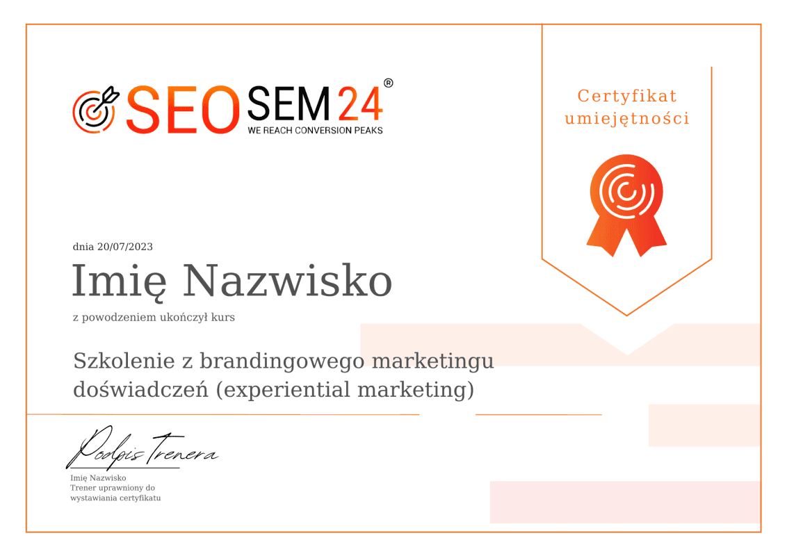 Szkolenie z brandingowego marketingu doświadczeń (experiential marketing) - obrazek 2
