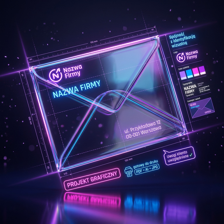 Projekt graficzny koperty firmowej