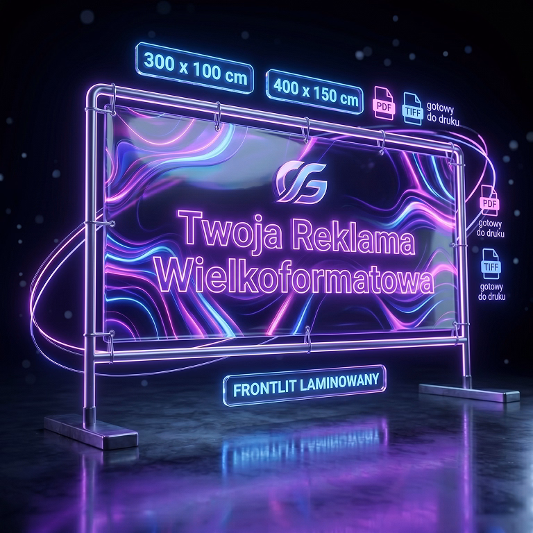 Projekt graficzny baneru – Baner FRONTLIT LAMINOWANY