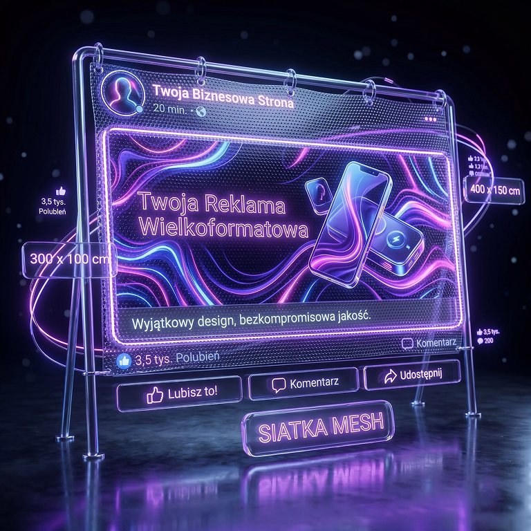 Projekt graficzny baneru – baner siatka MESH