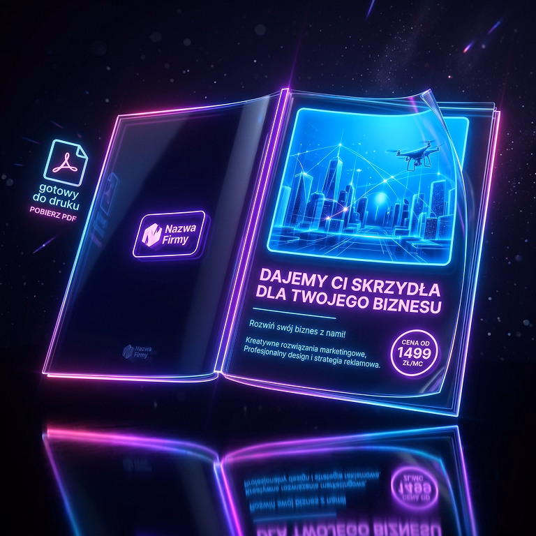 Projekt graficzny katalogu – strona tekstowa ze zdjęciem