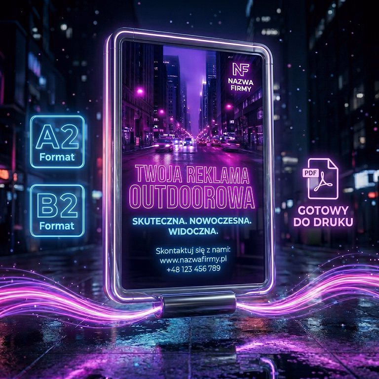 Projekty graficzne plakatów – Plakat A2 lub B2