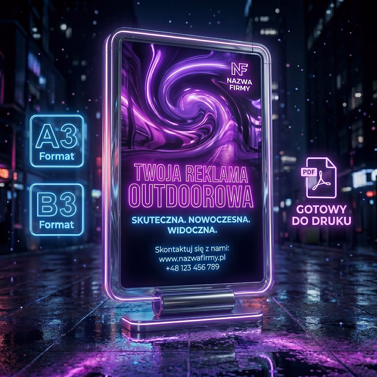 Projekty graficzne plakatów – Plakat A3 lub B3