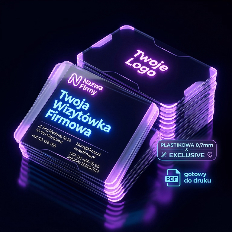 Projekt wizytówki – Exclusive plastikowa 0,7mm
