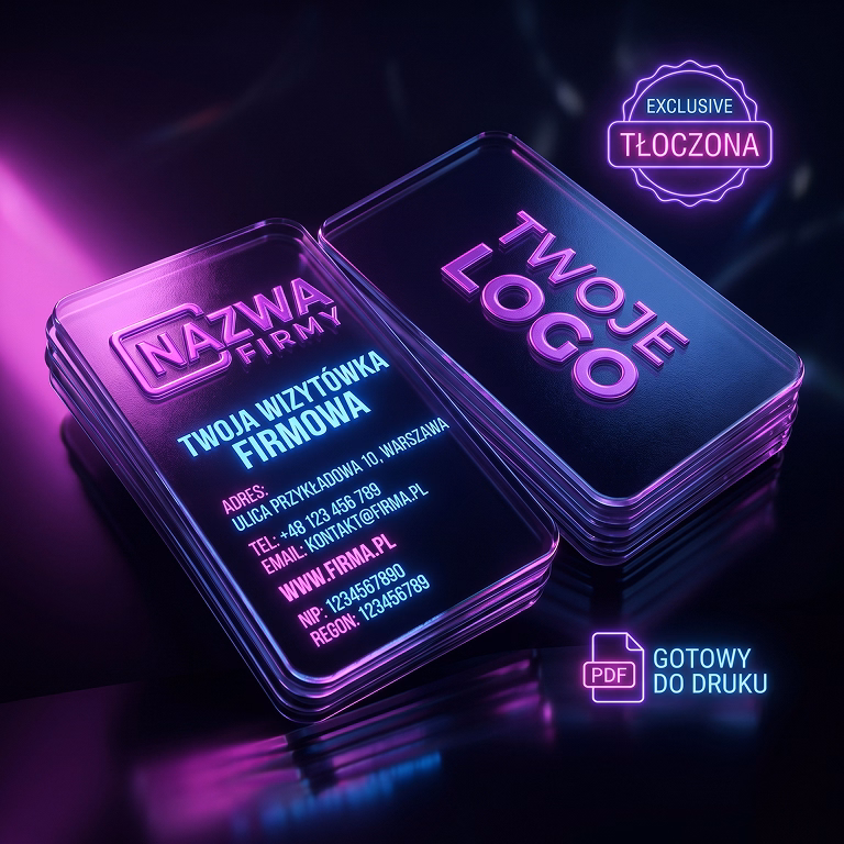 Projekt wizytówki – Exclusive tłoczona