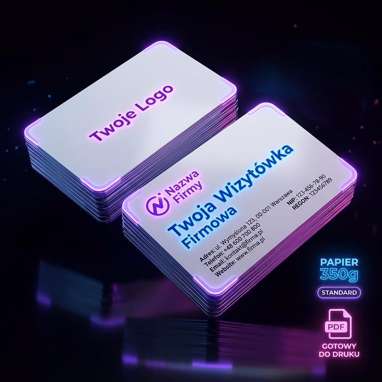 Projekt wizytówki – Standard Papier kreda
