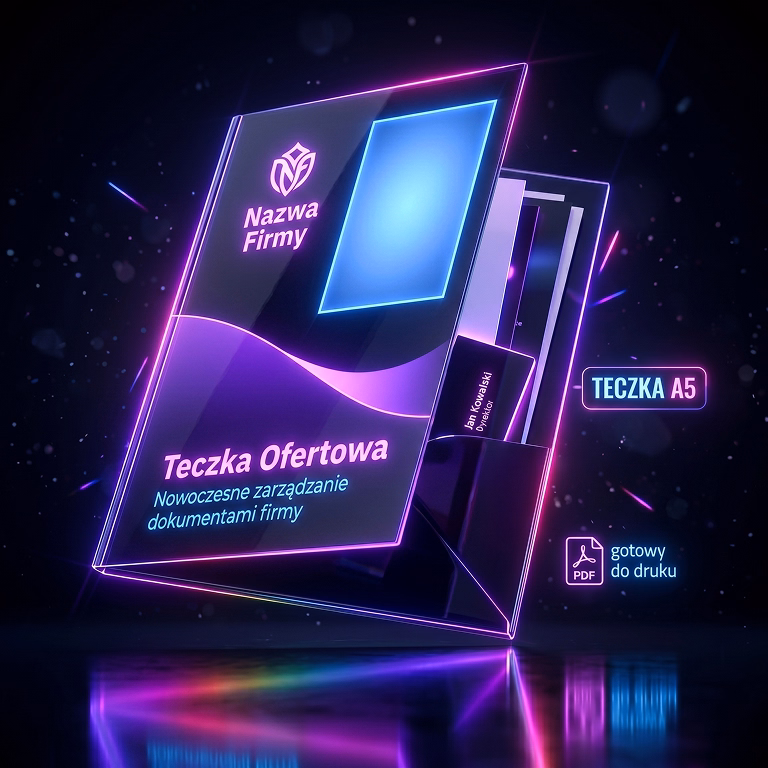 Projekty teczek – Projekt graficzny teczki A5