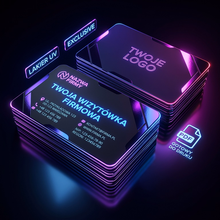 Projekt wizytówki – Exclusive Lakier UV