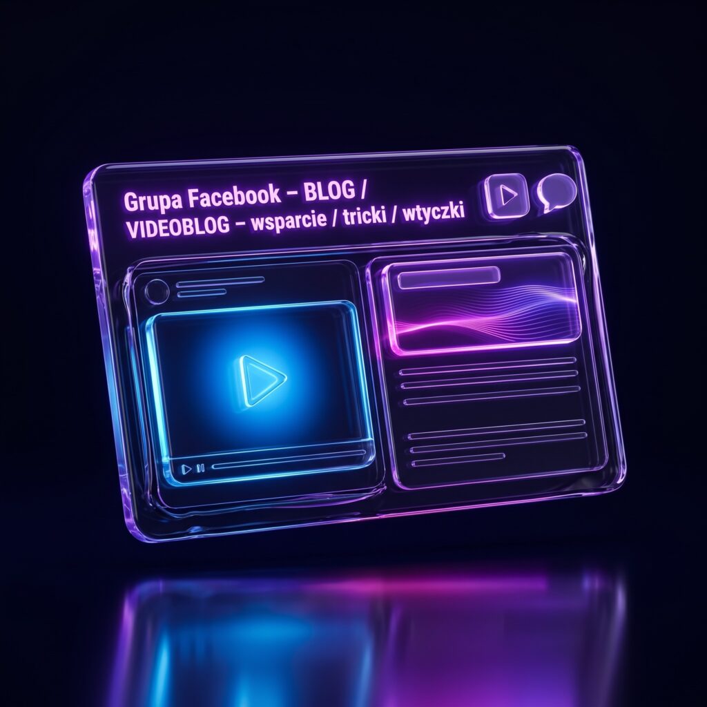 Grupa Facebook – BLOG VIDEOBLOG – wsparcie tricki wtyczki