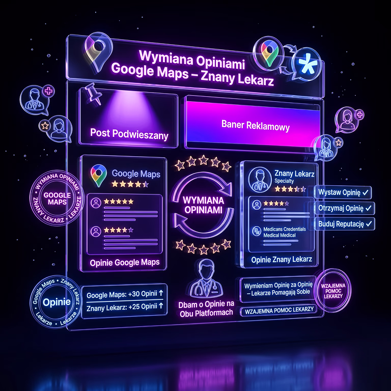 Wymiana opiniami Google Maps Znany Lekarz