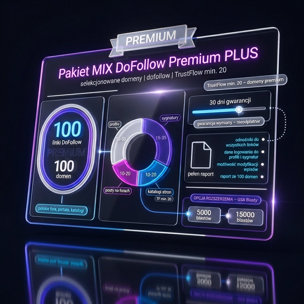 Pakiet MIX DoFollow Premium PLUS
