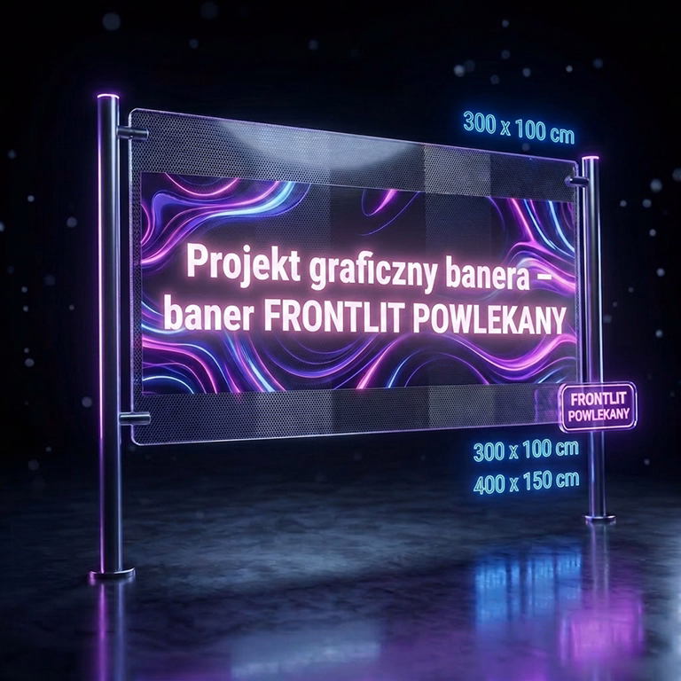 Projekt graficzny banera – baner FRONTLIT POWLEKANY