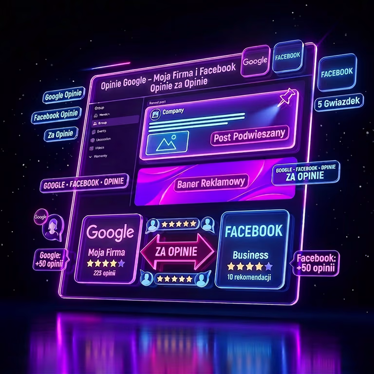 Opinie Google - Moja Firma i Facebook Opinie za Opinie