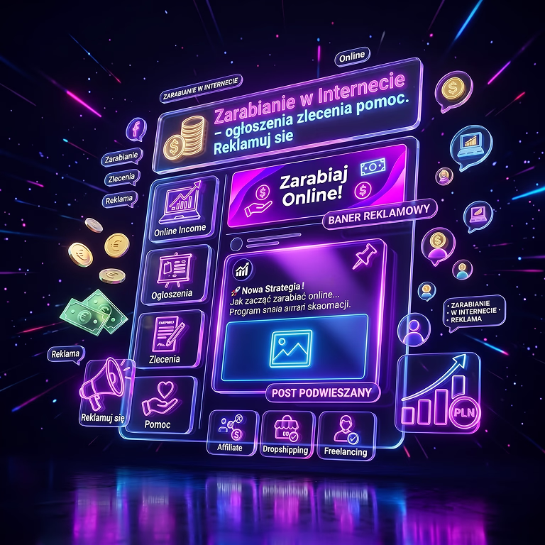 Zarabianie w Internecie - ogłoszenia zlecenia pomoc. Reklamuj sie